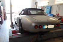 Silver Falcon II auf dem Motorprüfstand